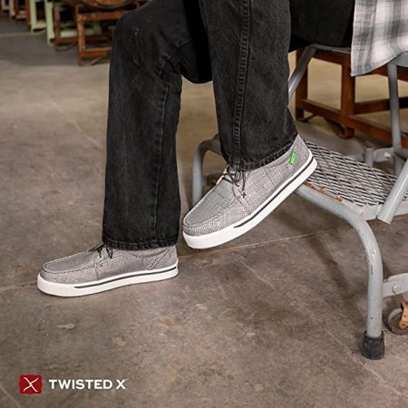 Twisted X Men's Nano Toe Light Grey Work Shoes MCAN003/ size 8 1/2 w