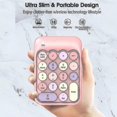 thumbnail image 5 of 2.4ghz Wireless Numeric Keypad, 18 Keys Retro Typewriter Round Key Silent Portable Number Pad For Date Entry For Laptop Pc Desktop, 5 of 5
