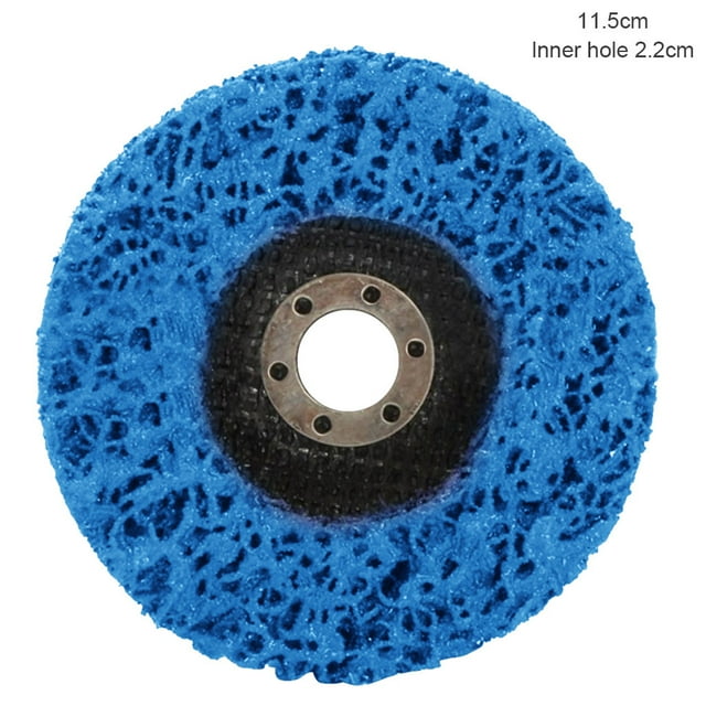 Meule de Ponçage Peinture Élimination de Rouille Meulage Polissage; Disque Acier Inoxydable Meule de Polissage, Bleu, 115 mm, Trou Intérieur 22 mm
