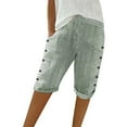 thumbnail image 2 of Womens Pants Women's Elastic Waist Striped Casual Short Pants Loose Cotton and Linen Shorts Casual Pants Women, 2 of 4