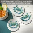 thumbnail image 6 of Thirstystone Teal Crab 4-Pack Round Absorbent Stone Coasters, 6 of 7