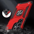 thumbnail image 3 of For Samsung S23 Plus Robust Magnetic Kickstand Hybrid Case Cover - Red, 3 of 4