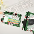 thumbnail image 4 of ALAZA 2 Pack Pencil Pouch Football Soccer Ball on Green Pencil Case for 3 Ring Binder Clear Window Pencil Bag Organizers, 4 of 6