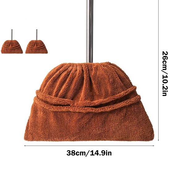 WNFJR Microfiber Mop Replacement Covers – Thickened Super Absorbent Sweeping & Cleaning Cloths for Brooms – Dual-Sided Dirt, Hair & Grease Remover – 2-Pack Reusable Floor Mop Pads