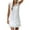 White, variant on IROINNID Fit&Flare Dress For Women Strapless Sleeveless Slim Fit Summer Casual Lace Ball Dress Round Neckline Solid Color Dress