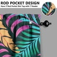 thumbnail image 3 of Beach Vacation Style 2 Pack Kitchen Curtains 27.5Wx39L Inch Palm Leaf & Hawaiian Floral Print Window Panels, 3 of 4
