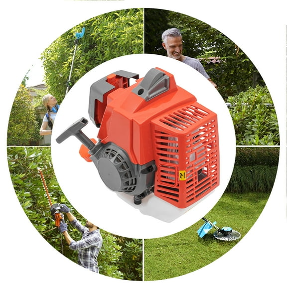2-Stroke Gasoline?Engine 63.3cc Single-cylinder Air-cooled Gasoline Engine 2200W for Garden Equipment, Weed Whackers