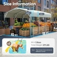 thumbnail image 3 of Quictent 10x15 ft Metal Roof Carport Kits Hard Top Garage Heavy Duty Steel Car Canopy, 3 of 7