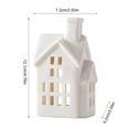 thumbnail image 2 of White Ceramic Christmas Village House Tea Light Holder, Decorative Seasonal Accent, Versatile Display, for Christmas Tree, Mantel, Shelf, Doorway, Living Room and Holiday Party Decor, 2 of 7