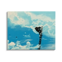 Stupell Industries Climbing Ladder Into Clouds Concept Graphic Art Gallery Wrapped Canvas Print Wall Art, Design by Matheus Lopes Castro