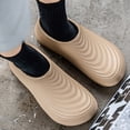 thumbnail image 2 of Chef Clogs for Women Mens Slip On Water Proof Garden Shoes Comfortable Non Slip Work Shoes Lightweight Platform Sandals Brown Size 5.5, 2 of 5