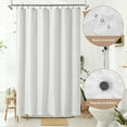 thumbnail image 3 of Barossa Design Waterproof PEVA Shower Curtain Liner Plastic with 6 Magnets -Heavy Duty White, 72" x 72", 3 of 9