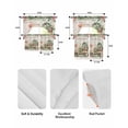 thumbnail image 5 of Eucalyptus Trucks Swag Kitchen Curtains Sets for Windows 24 Inch Length, Spring Farmhouse Floral Leaves Burlap Short Window Curtain Panels Swags Valances and Tiers 3 Piece Set for Cafe/Dining Room, 5 of 5