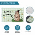 thumbnail image 6 of Groundhog Day Placemats Set of 6, Green Plaid Spring Botanical Star Yellow Placemats for Dining Table, Place Mats for Kitchen Tabletop, Waterproof Wipeable Dining Table Mats Set, 6 of 9