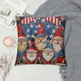thumbnail image 2 of Chilfamy July 4th Patriotic Cute Truck Gnome Plaid Decorative Throw Pillow Cases Sofa Cushion Covers for Couch Bedroom Living Room Car Home Decor 24x24in, 2 of 5