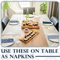 thumbnail image 3 of 36 Pack Japanese Reusable Cleaning Cloths Washable Cotton Kitchen Towels for Home (Blue), 3 of 6