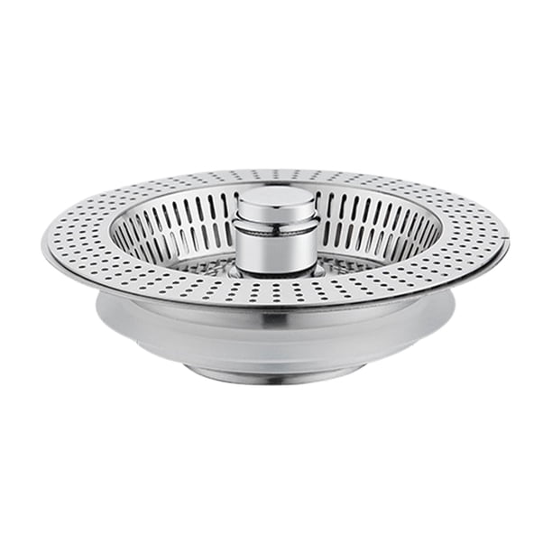 Matsuzay Escurridor de fregadero con filtro inoxidable, fácil instalación, sellado y desodorización de malla fina para limpieza Juegos de accesorios de baño Filtro de acero inoxidable