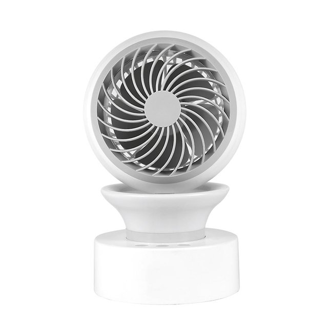 Ventilador de escritorio USB Ventilador de escritorio súper silencioso Ventilador recargable con luz nocturna