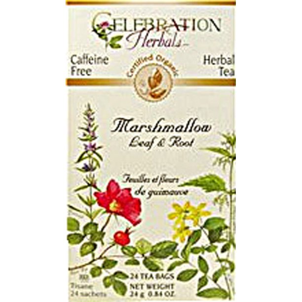Marshmallow Leaf and Root Tea, Celebration Herbals, 24 tea bag 1 pack