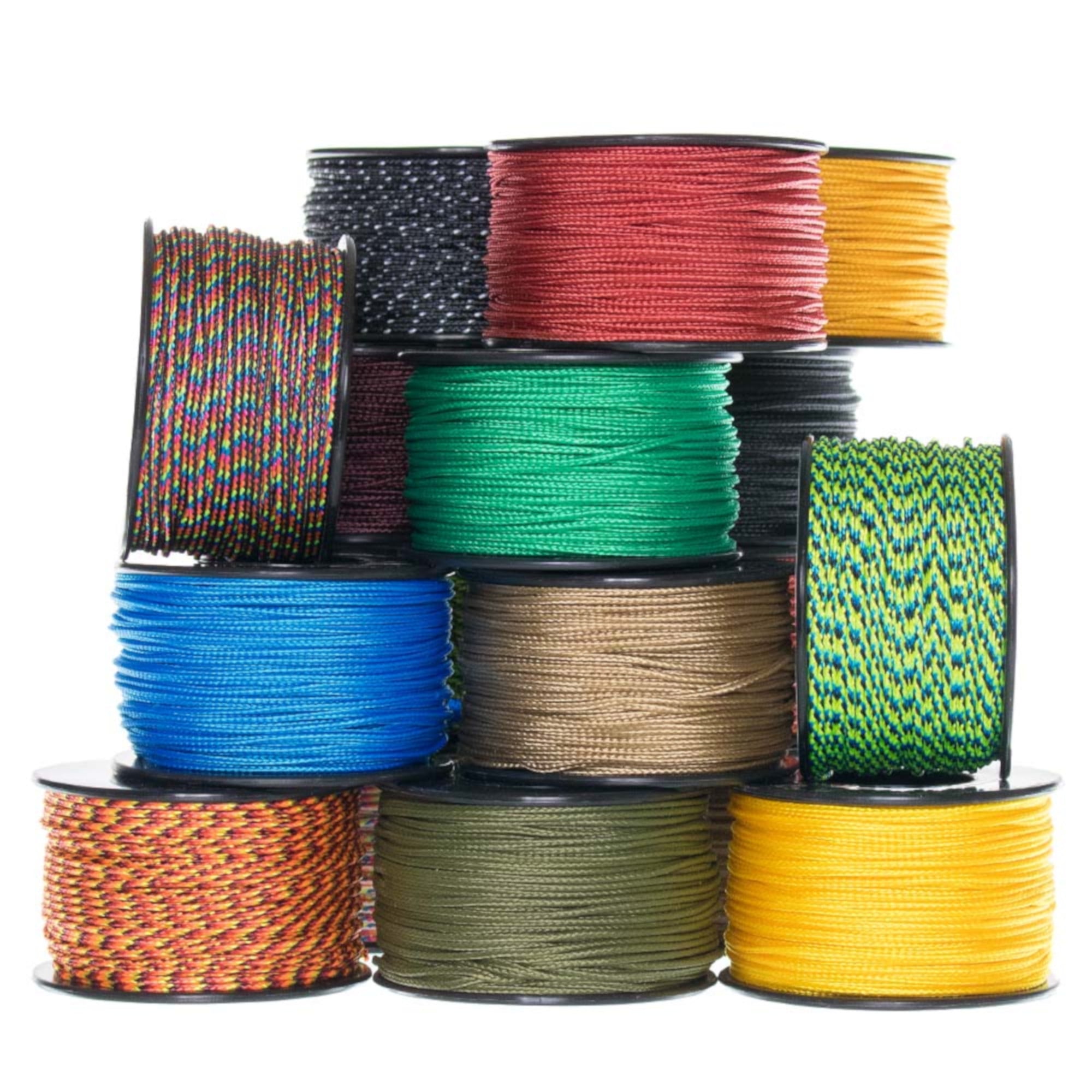 Packs Contain Varying Number of Micro Cord Spools Based on Selection PARACORD PLANET Micro Cord Multi Packs Tensile Strength Micro Cord for Crafting and Utility Purposes 100 lb
