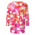 thumbnail image 4 of BILIKEYU Valentine Shirts for Women Love Heart Tshirt Valentine's Tee Shirt Casual Lover 3/4 Sleeve Sleeve Tops, Women Fall Clothes, 3/4 Sleeve Tops for Women, Valentine Day Shirts for Women, 4 of 5