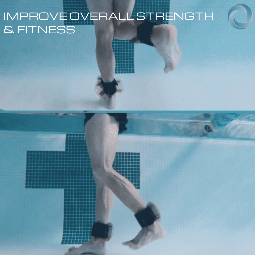 Aqualogix Smoke (Medium Resistance) Aquatic Hybrid Fin Set - Lower/Upper Body Pool Exercise Fins - Water Leg Weights - Includes Link Online Pool Workout (Fins Pair)