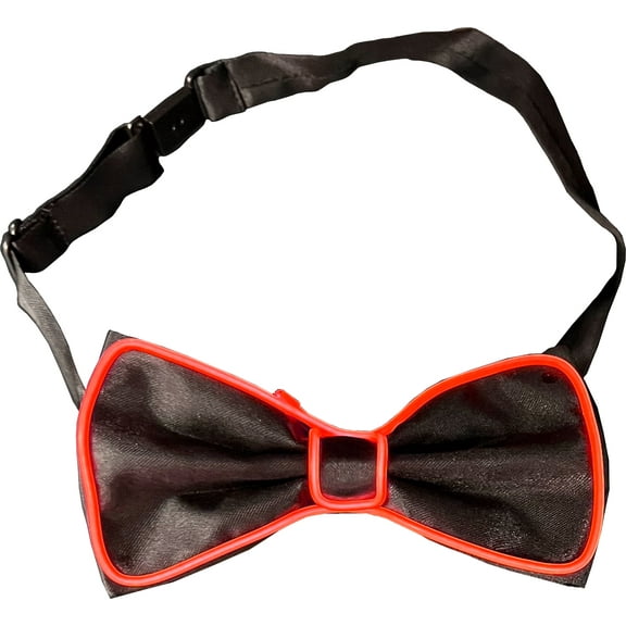 Adult's Red Lite Up Bow Tie Costume Accessory