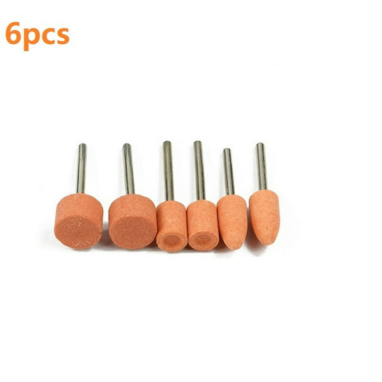 Fule 6Pcs ROTARY TOOL GRINDING STONE SET DIY Craft Drill Bits