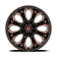 thumbnail image 3 of Fuel D787 Assault 22X9.5 6X135/6X139.7 20Et 170.1Cb Matte Black Red Milled Wheel, 3 of 3