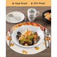 thumbnail image 3 of 15 Inch Round Placemats Set of 4, Orange Pumpkins Fall Non Slip Heat Insulation PP Table Mats, Rustic Thanksgiving Maple Leaf Washable Place Mats for Kitchen Dining Party Table Decor, 3 of 7