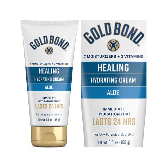 Gold Bond Healing Hydrating Lotion With Aloe Moisturizes, Heals & Smooths Dry Skin, Body Lotion, Delivers Immediate 24-Hour Hydration, Convenient Size, 5.5 oz