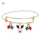 thumbnail image 1 of Pulsera expandible Xihbxyly navideña para mujeres y niñas con diseño de Papá Noel, 1 of 2