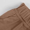 thumbnail image 5 of JoveMarine Women's Athletic Capris - Drawstring Elastic High Waist Solid Color Casual Sporty Pants, Stretchy 3/4 Length for Gym Running,Khaki L, 5 of 8