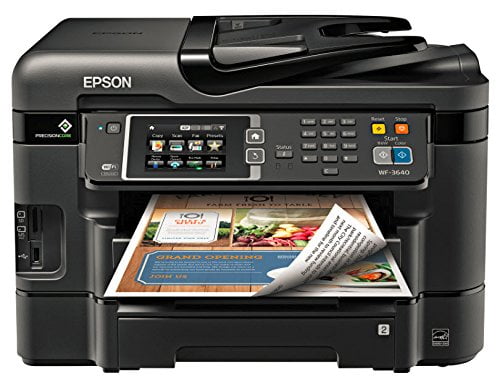 Epson Workforce WF-3640 Wireless Color All-in-One Inkjet Printer with Scan, Copy and Fax (C11CD16201)