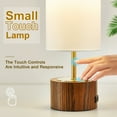 thumbnail image 3 of NATYSWAN Bedside Table Lamps Set of 2,Touch Control Nightstand Lamp with USB Ports,Minimalist Modern Desk Lamps with Fabric Shade for Bedroom Living Room, 3 of 9