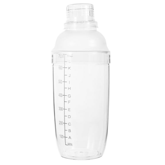FRCOLOR Hand Shaker Milk Tea Shaker Clear Cocktail Shaker With Scale Cocktail Mixing Cup (700ml)