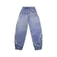 thumbnail image 4 of Youmylove Girls Metallic Jogger Pants Kids Girls Boys Sparkly Metallic Harem Dance Pants Loose Fit Pants For Trend High Street Dancewear School Athletic Pants 3-4 Years, 4 of 8