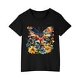 thumbnail image 1 of Birdeem Chemises pour Filles Tout-Petits Enfants Garçons Filles T-Shirt en Coton Mode Mignon Col Rond Imprimé Jour de l'Indépendance Tee Manches Courtes, 1 of 12