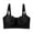 Black, variant on Women's Deep Cup Bra Full Back Coverage Wirefree Push up Bra Plus Size C Cup