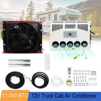 12V Truck Cab Air Conditioner 11000 BTU Split AC Kit for Semi Trucks Bus Caravan Motorhome