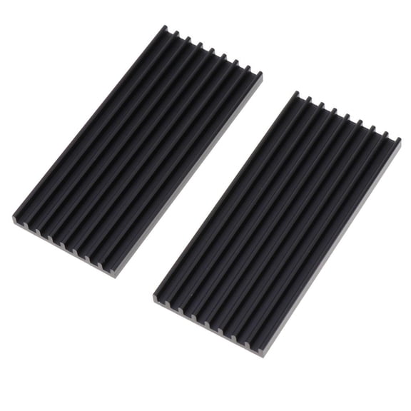 2x Aluminum Heat Sink Module w/Adhesive for High Transistor Semiconductor Graphics Card Devices 77.8x35x5mm