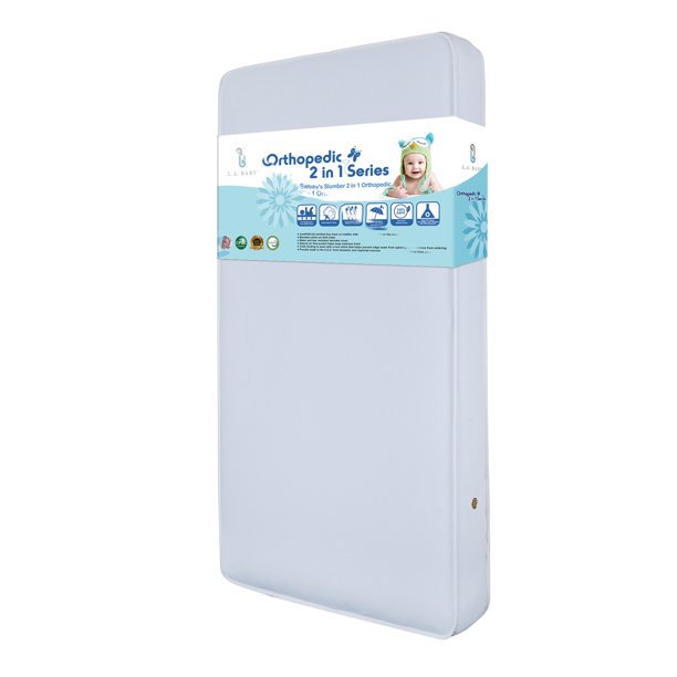 L.A. Baby 2in1 Orthopedic Dual Sided Premier Crib & Toddler Foam Mattress