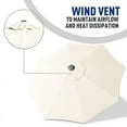 thumbnail image 6 of BEZT 9 ft Outdoor Market 8 Steel Ribs Umbrella Poolside Table Sun Shade w/Crank,Beige, 6 of 9