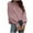 Pink, variant on Plus Size Sweater Tops On Seasonal Women's Solid Long Sleeve Pullove Turtleneck-Neck Sweater Tops Pink 4(S)