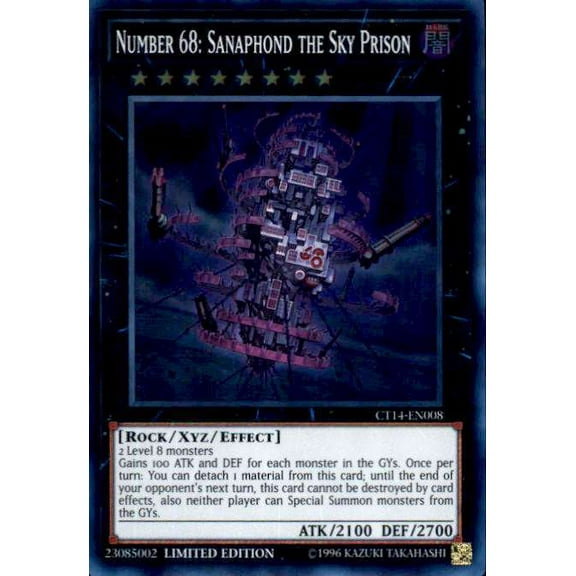 YuGiOh 2017 Mega-Tin Mega Pack Super Rare Number 68: Sanaphond the Sky Prison CT14-EN008