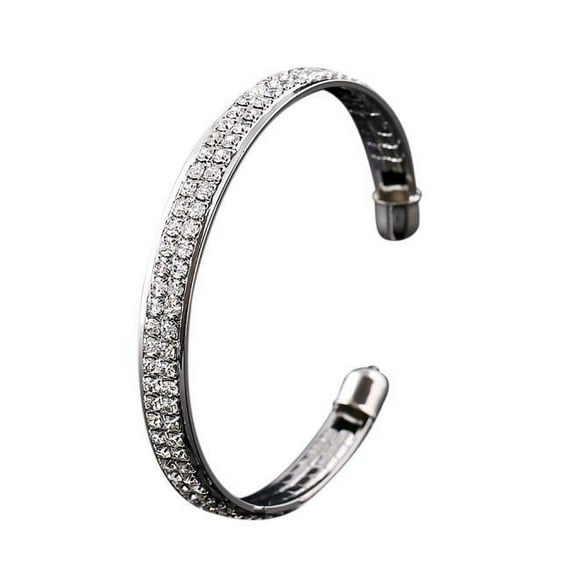 Bracelet for Women Mens Bracelets Gold Bracelets for Womens Fashion Gold Crystal Rhinestone Open Bangle Cuff Bracelet Jewelry Gold