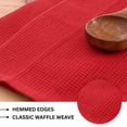 thumbnail image 3 of PurpleEssences 8 Pack 100% Cotton Waffle 15X25 Solid Kitchen Towels, Red , Soft and Absorbent Dish towels For kitchen decor and accessories, 3 of 5