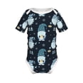 thumbnail image 2 of Balery Gnome and Snowflakes Pattern Baby Climbing Clothes Infant Bodysuit Cute Infant Bodysuit Baby Romper-6 Months, 2 of 7