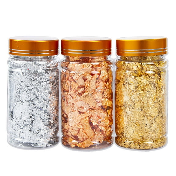 Aellinatey Gold Foil Flakes for Resin Metallic Gold Leaf for Nails Foil Painting Arts