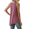 thumbnail image 6 of Hanerdun Womens Tank Tops Casual Sleeveless Shirts Blouses Tops Tunic Tees Pink S, 6 of 6